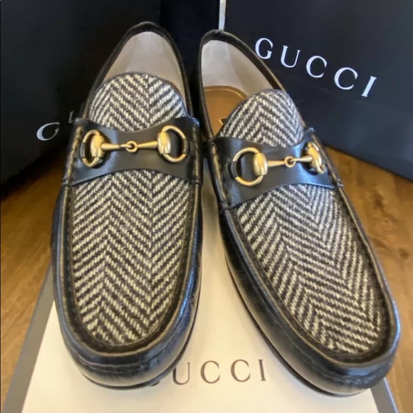 Gucci Other - Gucci Leather & Tweed Loafer Formal Casual Slip on